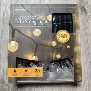 Outdoor Solar LED String Lights - Warm White